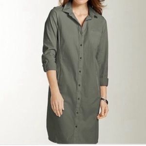 J Jill Green Tunic Dress with Pockets Petite Sz 4